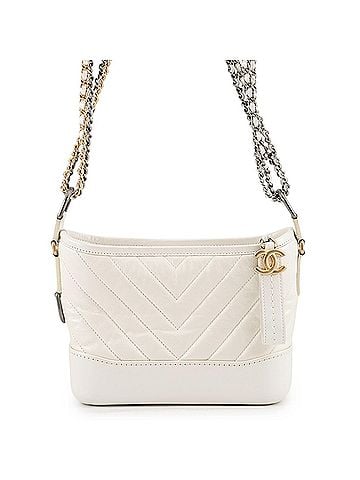 Chanel Chanel Chain Shoulder Bag Chevron Coco Mark Gabrielle de Small Hobo A91810 V-stitch White Handbag Women's CHANEL (view 1)
