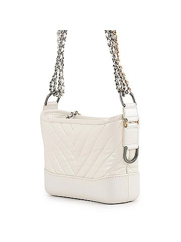 Chanel Chanel Chain Shoulder Bag Chevron Coco Mark Gabrielle de Small Hobo A91810 V-stitch White Handbag Women's CHANEL (view 2)