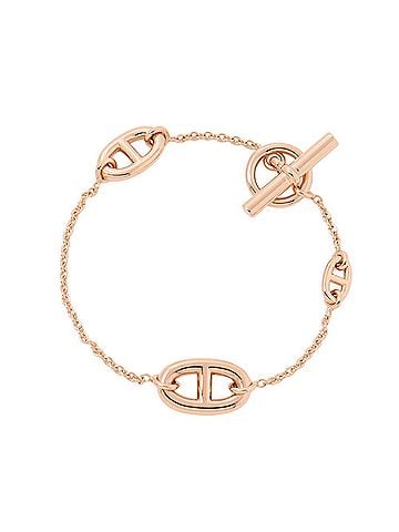 Hermès Hermes Chaine d'Ancre Farandole Bracelet, 18KPG Pink Gold, Size ST. (HERMES Farandole) (view 1)