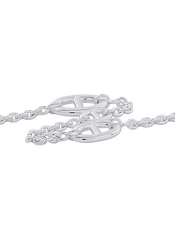Hermès Hermes Chaine d'Ancre Farandole Necklace, SV925 Silver, Size 120, HERMES Long Farandole, (view 2)
