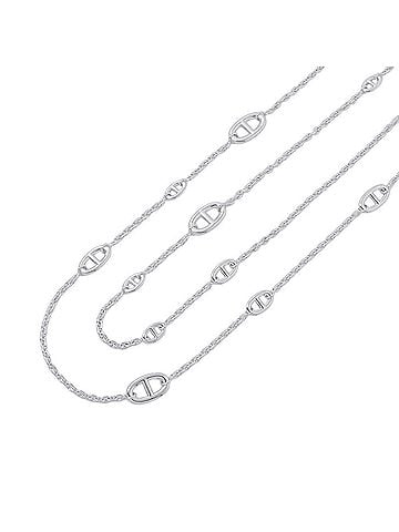 Hermès Hermes Chaine d'Ancre Farandole Necklace, SV925 Silver, Size 120, HERMES Long (view 1)