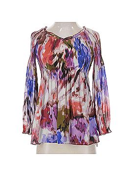 Sunny Leigh Petite Abstract Floral Pleated Blouse T-Shirt (view 1)