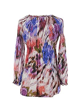 Sunny Leigh Petite Abstract Floral Pleated Blouse T-Shirt (view 2)
