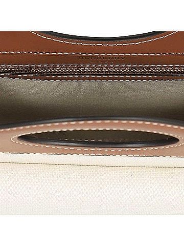 Burberry Pocket Mini Leather Trimming Canvas Tote Bag (view 2)