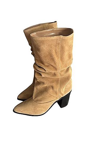 Dolce Vita Slouchy Pointed-Toe Mid-Calf Boots Heels (view 2)