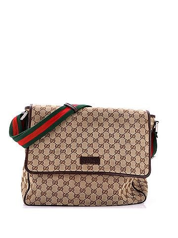 Gucci Web Strap Flap Messenger GG Canvas Medium (view 1)