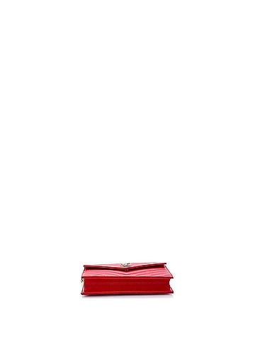 Saint Laurent Classic Monogram Wallet on Chain Matelasse Chevron Leather Small (view 2)