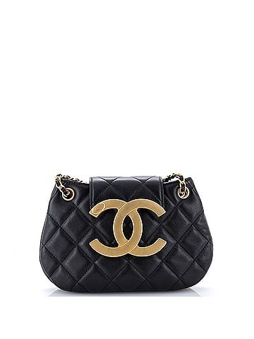 Chanel Giant CC Chain Compartment Messenger Bag Quilted Lambskin Small (view 1)
