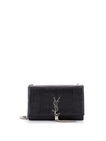 Saint Laurent Classic Monogram Tassel Crossbody Bag Crocodile Embossed Leather Medium (view 1)