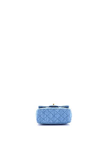Chanel Pearl Crush Square Flap Bag Quilted Denim Mini (view 2)