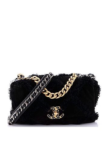 Chanel 19 Flap Bag Quilted Velvet Medium (view 1)