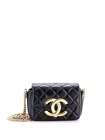 Chanel Giant CC Flap Shoulder Bag Quilted Lambskin Mini (view 1)