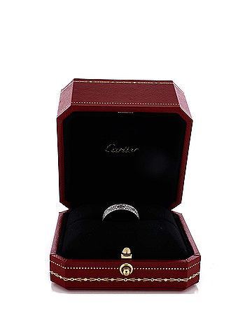 Cartier Love Wedding Band Pave Diamonds Ring 18K White Gold and Diamonds (view 2)