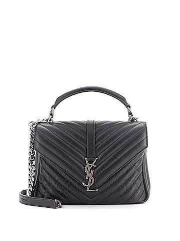 Saint Laurent Classic Monogram College Bag Matelasse Chevron Leather Medium (view 1)