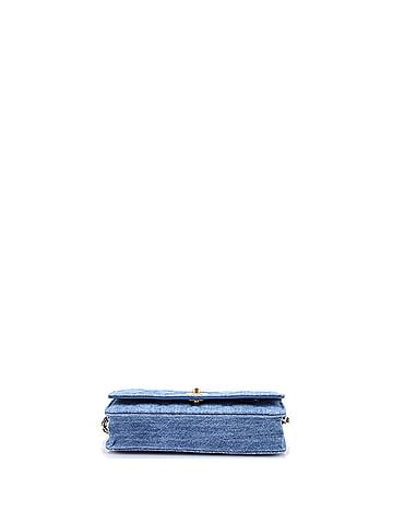 Chanel Pearl Crush Wallet on Chain Quilted Denim (view 2)