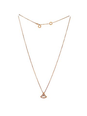 Bvlgari Divas' Dream Openwork Pendant Necklace 18K Rose Gold with Pave Diamonds (view 2)