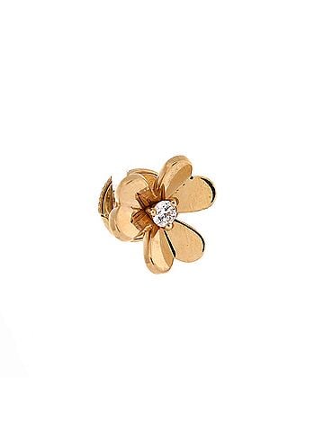 Van Cleef & Arpels Frivole Stud Earrings 18K Yellow Gold with Diamonds Mini (view 2)