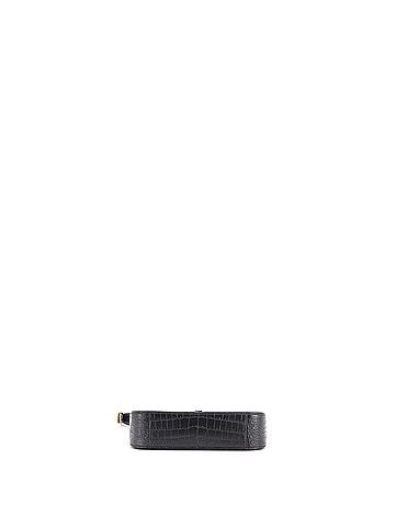 Saint Laurent Le 5 a 7 Hobo Crocodile Embossed Leather Small (view 2)