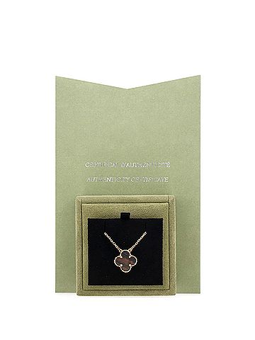 Van Cleef & Arpels Vintage Alhambra Pendant Necklace 18K Rose Gold and Grey Mother of Pearl (view 2)