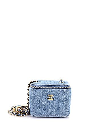 Chanel Pearl Crush Vanity Case with Chain Quilted Denim Mini (view 1)