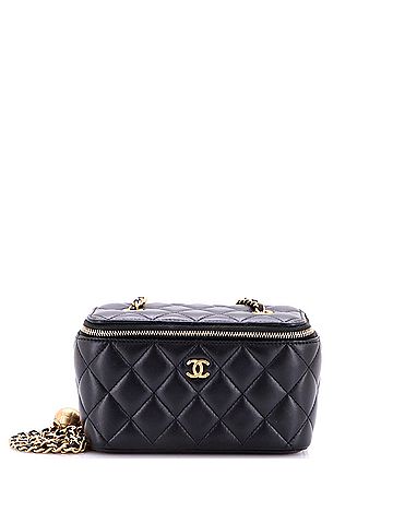Chanel Pearl Crush Vanity Case with Chain Quilted Lambskin Small (view 1)