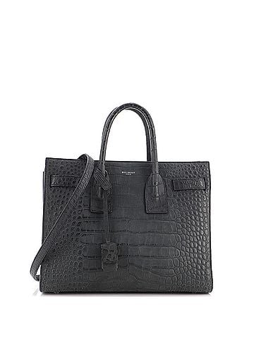 Saint Laurent Sac de Jour NM Bag Crocodile Embossed Leather Small (view 1)