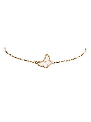 Van Cleef & Arpels Sweet Alhambra Butterfly Bracelet 18K Yellow Gold and Mother of Pearl (view 1)