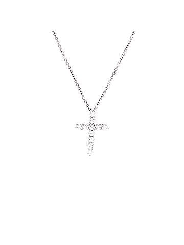 Tiffany & Co. Cross Pendant Necklace Platinum and Diamonds Small (view 1)