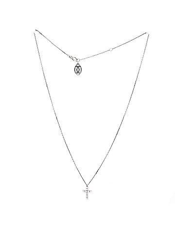Cartier Cross Pendant Necklace 18K White Gold with Diamonds (view 2)