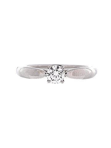 Tiffany & Co. Harmony Solitaire Ring Platinum with RBC Diamond 0.30-0.39CT (view 1)