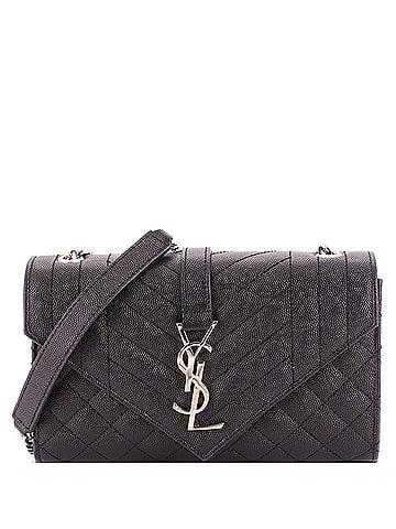 Saint Laurent Classic Monogram Envelope Satchel Mixed Matelasse Leather Medium (view 1)