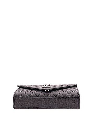 Saint Laurent Classic Monogram Envelope Satchel Mixed Matelasse Leather Medium (view 2)