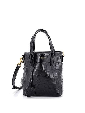 Saint Laurent Shopper Tote Crocodile Embossed Leather Mini Toy (view 1)