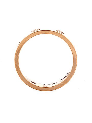 Cartier Love Wedding Band 1 Diamond Ring 18K Rose Gold with Diamond (view 2)