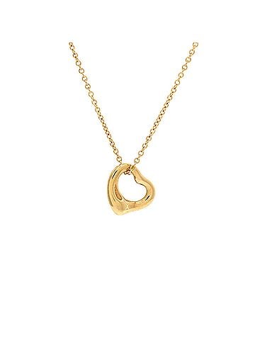 Tiffany & Co. Elsa Peretti Open Heart Pendant Necklace 18K Yellow Gold 11mm (view 1)