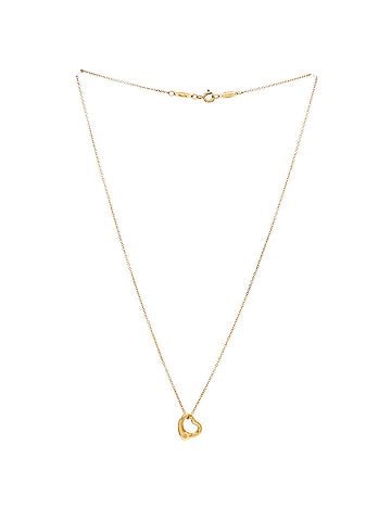 Tiffany & Co. Elsa Peretti Open Heart Pendant Necklace 18K Yellow Gold 11mm (view 2)