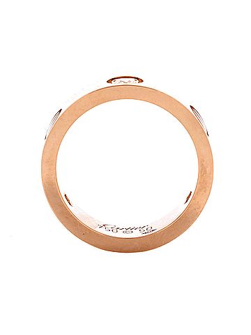 Cartier Love 3 Diamonds Band Ring 18K Rose Gold with Diamonds (view 2)