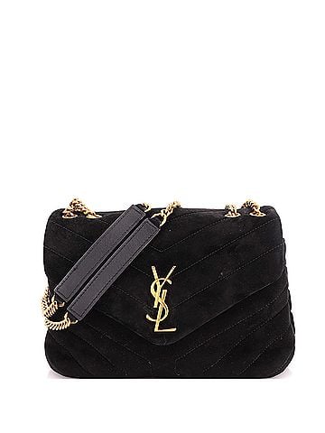 Saint Laurent Loulou Shoulder Bag Matelasse Chevron Velvet Small (view 1)