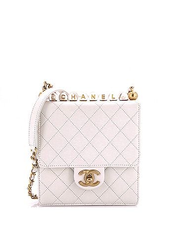 Chanel Chic Pearls Flap Bag Quilted Goatskin with Acrylic Beads Mini (view 1)