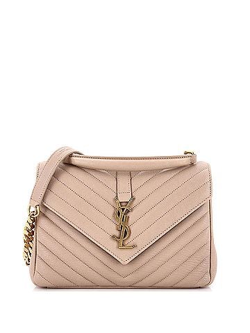 Saint Laurent Classic Monogram College Bag Matelasse Chevron Leather Medium (view 1)
