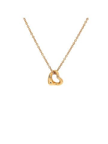 Tiffany & Co. Elsa Peretti Open Heart Pendant Necklace 18K Rose Gold 7mm (view 1)