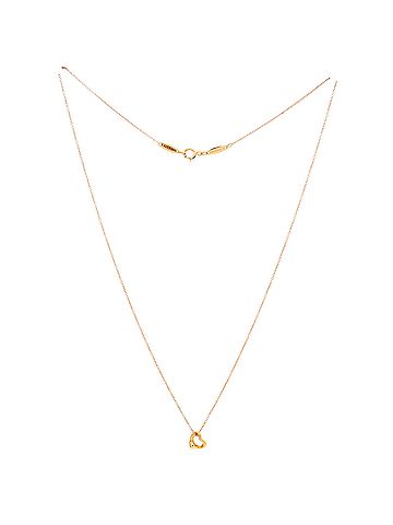 Tiffany & Co. Elsa Peretti Open Heart Pendant Necklace 18K Rose Gold 7mm (view 2)