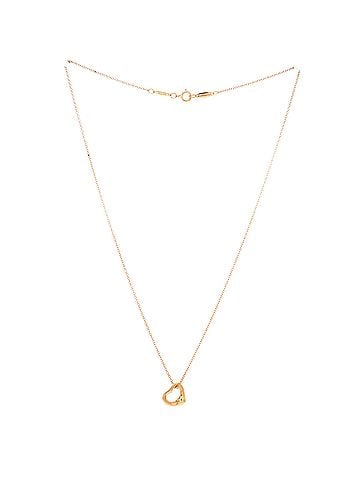 Tiffany & Co. Elsa Peretti Open Heart Pendant Necklace 18K Rose Gold 11mm (view 2)