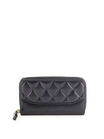 Chanel Gabrielle Zip Around Wallet Quilted Aged Calfskin Small (view 1)