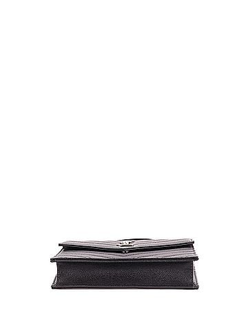 Saint Laurent Classic Monogram Wallet on Chain Matelasse Chevron Leather Small (view 2)