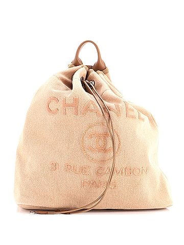 Chanel Deauville Backpack Canvas with Sequins Large (view 1)