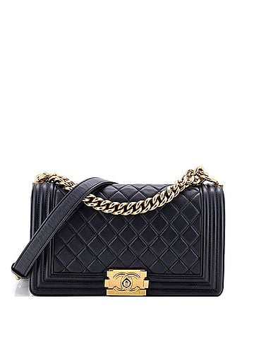 Chanel Boy Flap Bag Quilted Lambskin Old Medium (view 1)