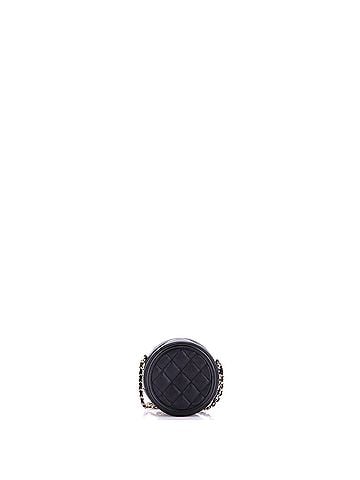 Chanel Filigree Round Clutch with Chain Quilted Caviar Mini (view 2)