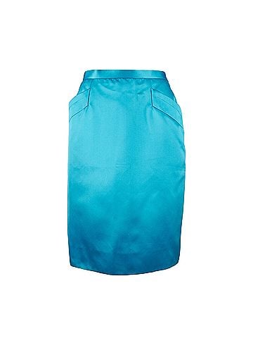 Saint Laurent Yves Saint Laurent Rive Gauche Satin Pencil Skirt - '80s (view 1)