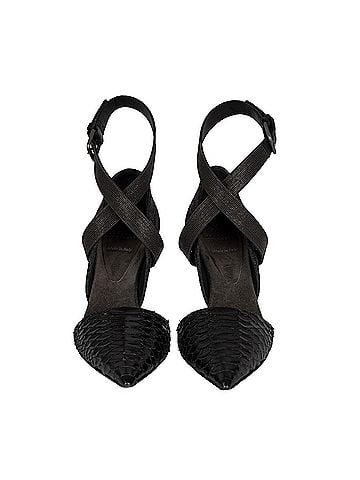 Brunello Cucinelli Brunello Cucinelli Monili Beaded Ankle Strap Python Leather Pumps - '10s (view 2)
